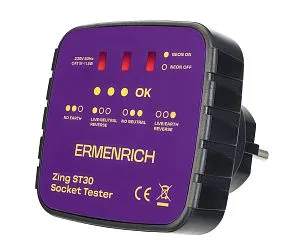 Тестер розеток Ermenrich Zing ST30, изображение 1