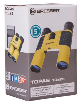 Бинокль Bresser Topas 10x25 Yellow, изображение 8